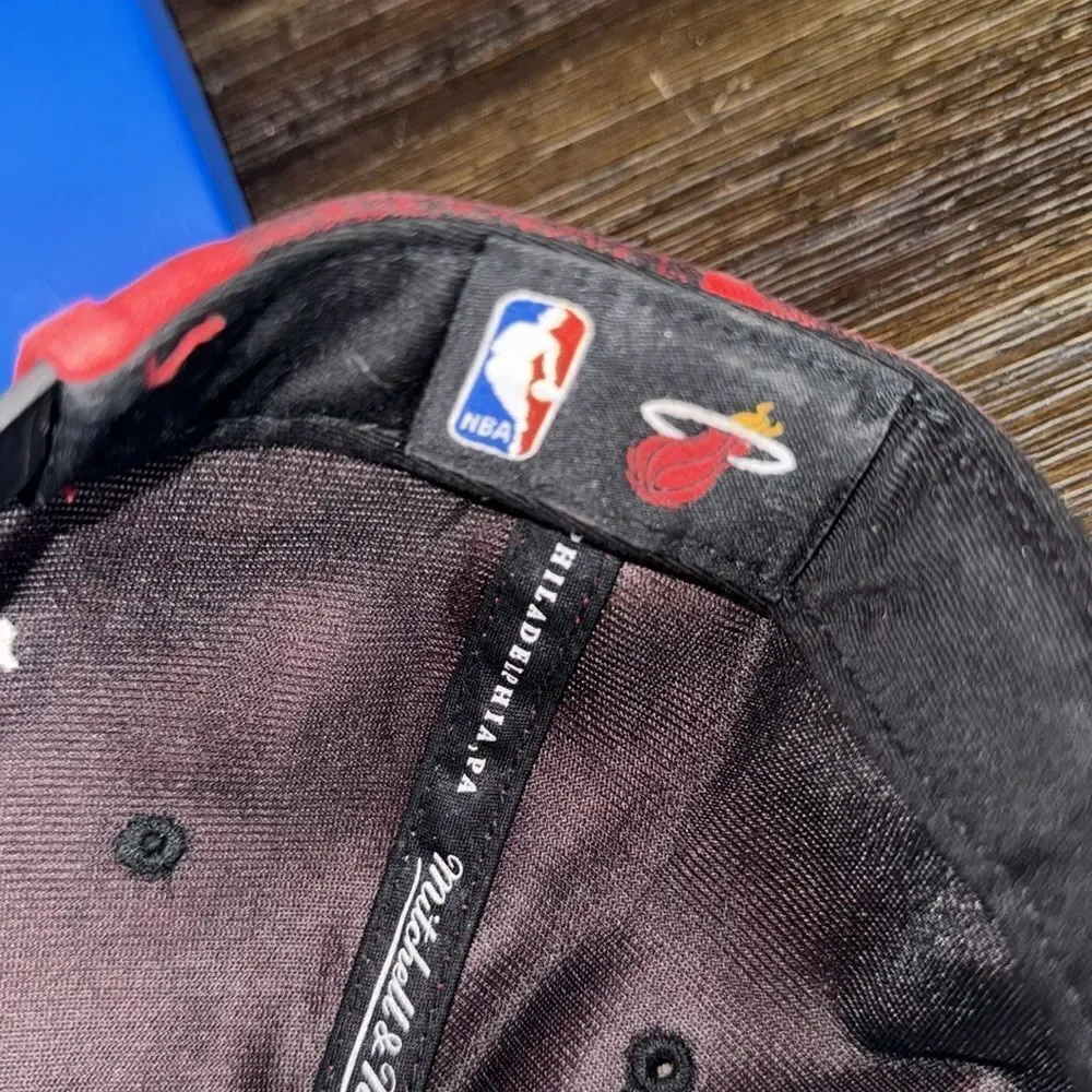 Mitchell & Ness Rare Miami Heat Acid Red SnapBack cap